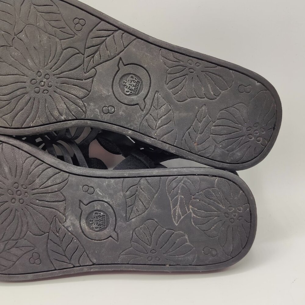 BORN womens 8.5M Santiam Huarache Black Strappy Leather Sandal - Picture 9 of 11